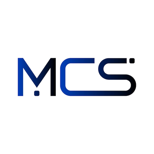 Logotipo de MCS creativo moderno minimalista inicial monograma símbolo tipografía vectorial diseño de íconos elegante