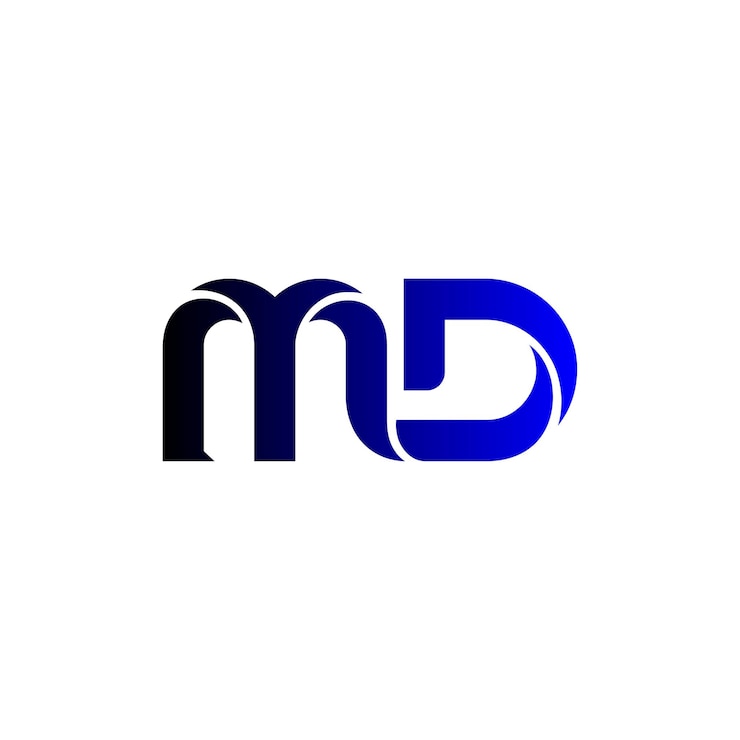 El logotipo de md es mínimo.