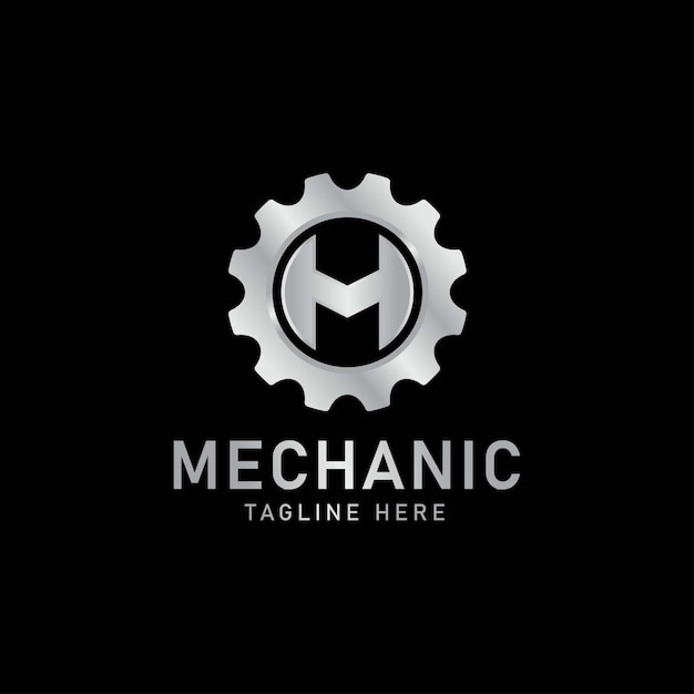 logotipo de mecánico de engranajes