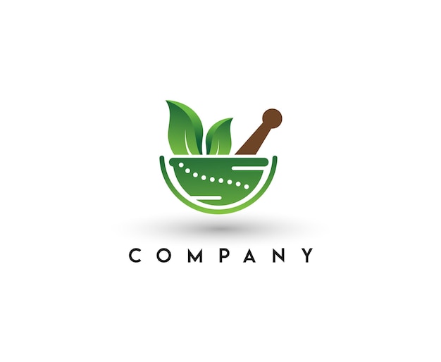 Logotipo de medicina herbaria logotipo de la industria de la belleza