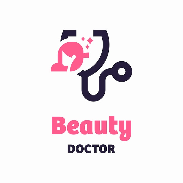 Logotipo de médico de belleza