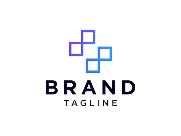 Logotipo médico. Blue Cross Sign Square Rounded Dot Liquid aislado sobre fondo blanco.
