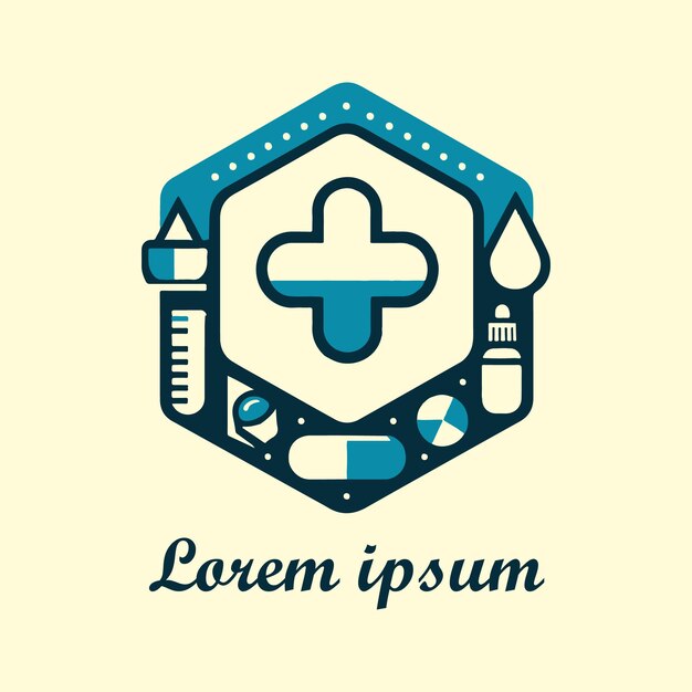 Vector un logotipo médico con una cruz en él