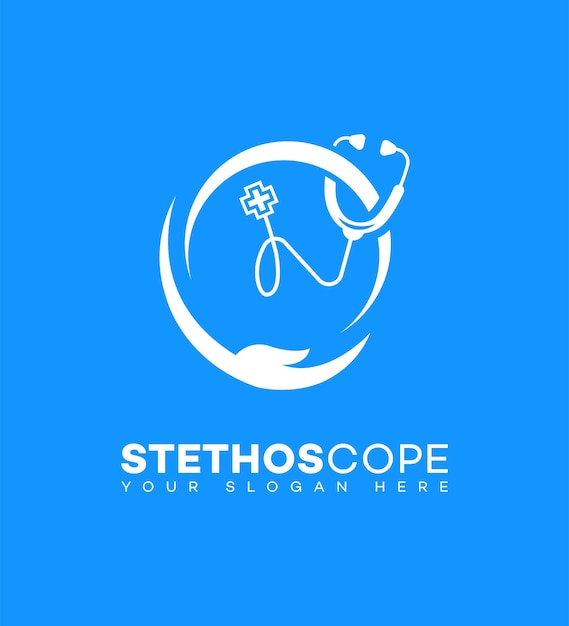 logotipo médico con estetoscopio