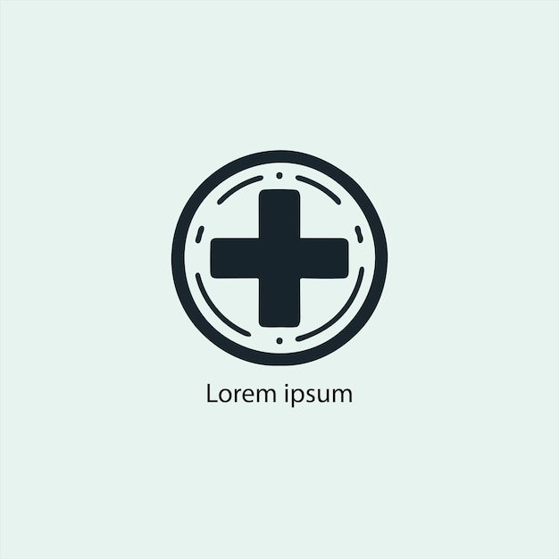 El logotipo médico negro
