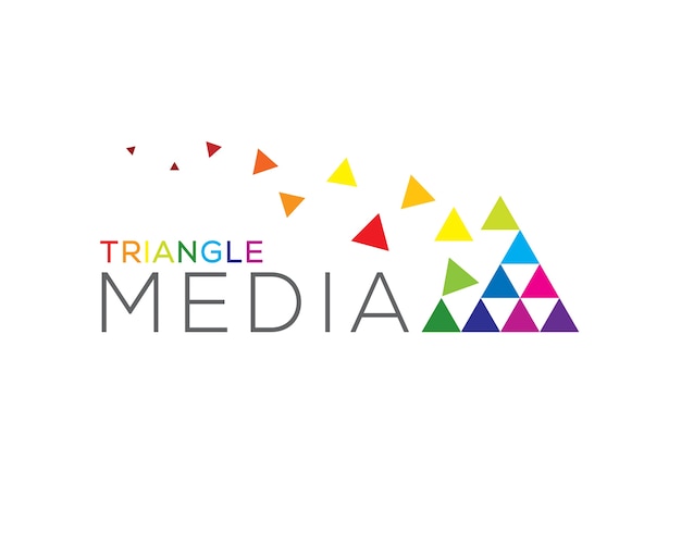 Logotipo de medios triángulo