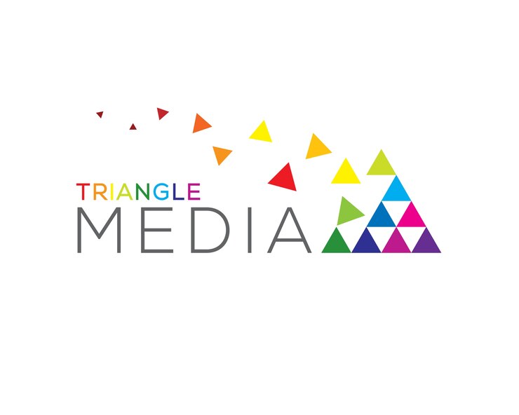 logotipo de medios triángulo