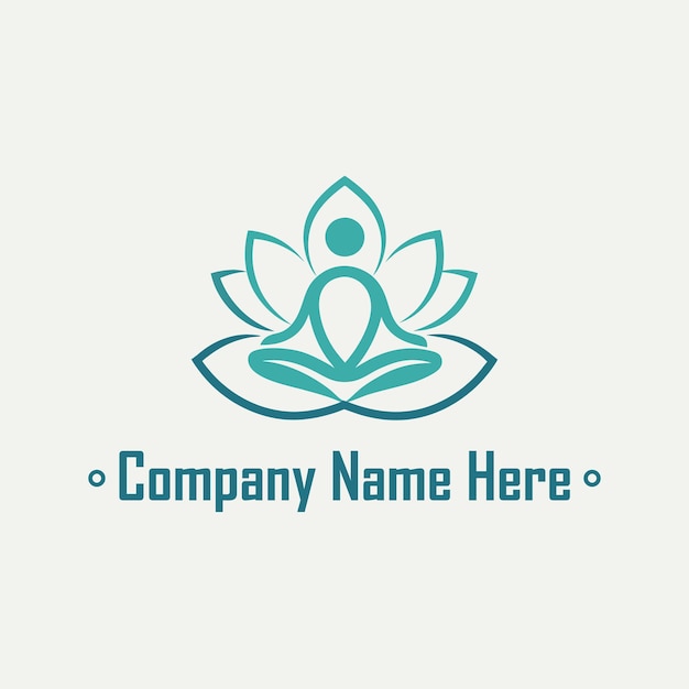 Logotipo de la meditación del yoga del loto