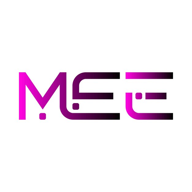 Logotipo de MEE creativo moderno minimalista monograma inicial símbolo tipografía vectorial diseño elegante de íconos