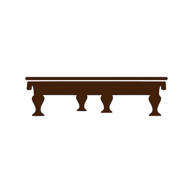 Logotipo de la mesa de billar icono de la mesa de billar silueta vectorial mesa de billar diseño aislado