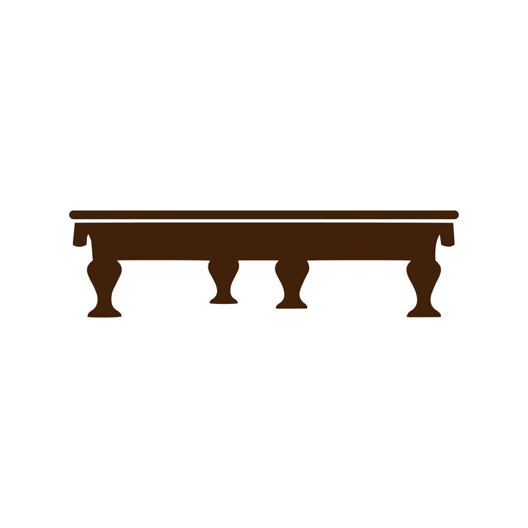 Vector logotipo de la mesa de billar icono de la mesa de billar silueta vectorial mesa de billar diseño aislado
