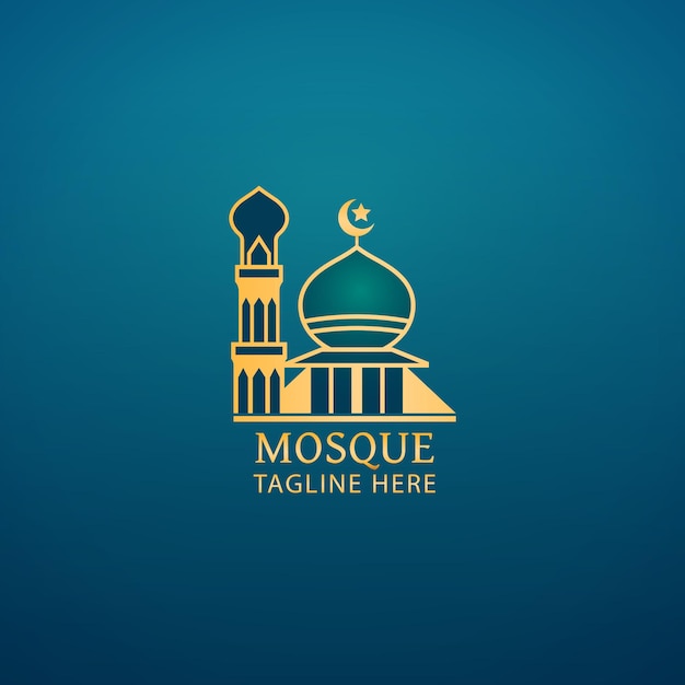 El logotipo de la mezquita en forma de torre