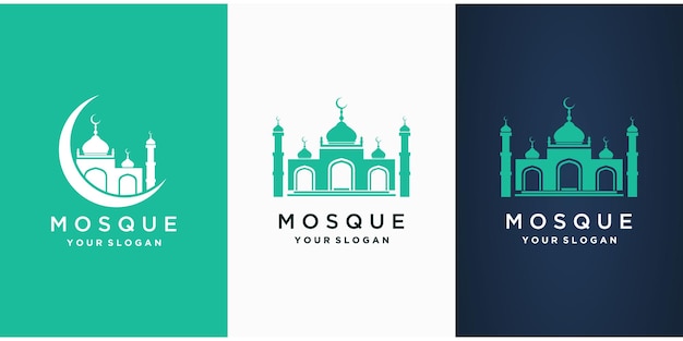 Logotipo de la mezquita islámica de ramadán