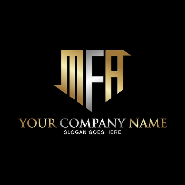 Logotipo de MFA con letras de lujo