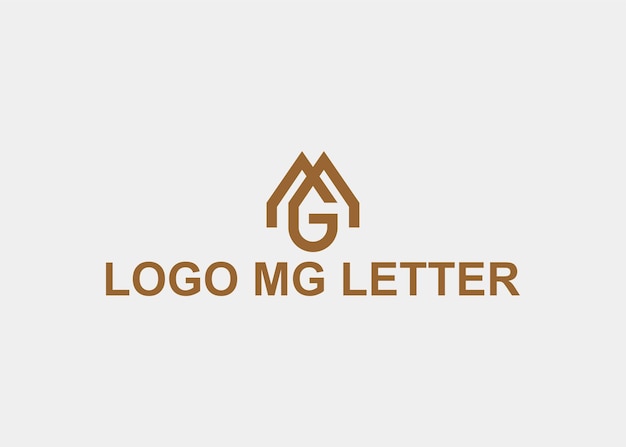 Logotipo mg letra línea nombre de la empresa