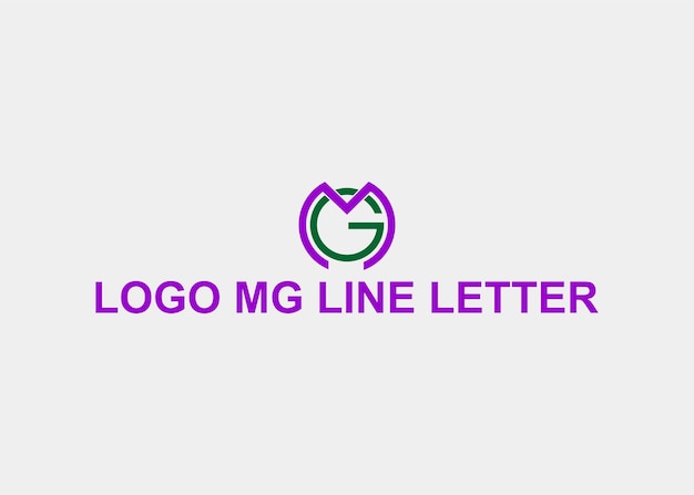 Logotipo mg letra línea nombre de la empresa