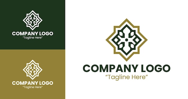 Logotipo minimalista de árboles y líneas de suelo en marrón terroso y olivo para marca de jardín o granja orgánica