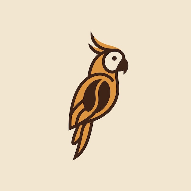 El logotipo minimalista de la cacatúa