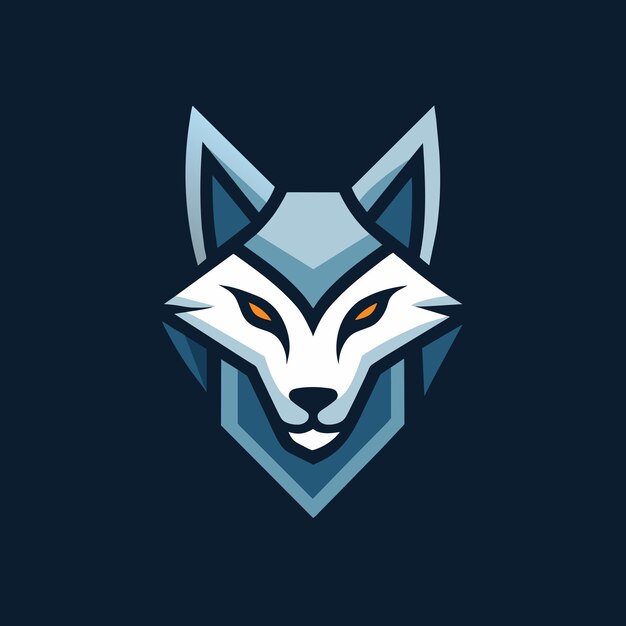 El logotipo minimalista de la cara de lobo