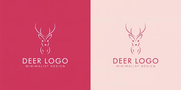 logotipo minimalista diseño de logotipo de ciervo