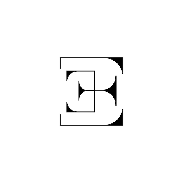 Vector el logotipo minimalista de ee