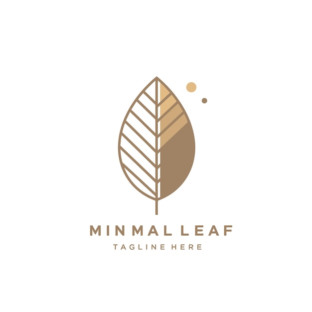El logotipo minimalista de la hoja