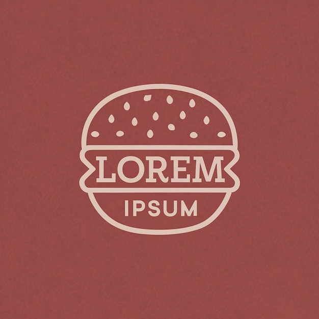 Vector logotipo minimalista para la ilustración de la hamburguesa