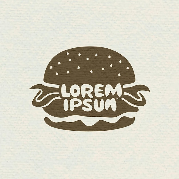 Vector logotipo minimalista para la ilustración de la hamburguesa