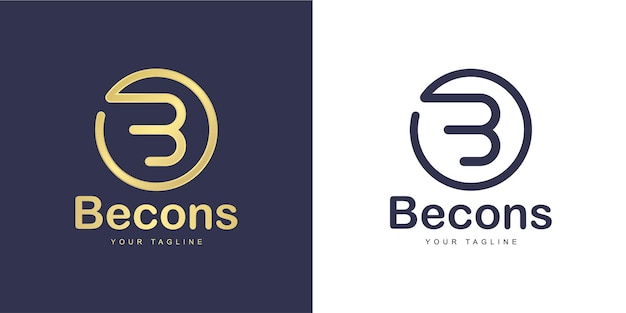 Logotipo minimalista de la letra b con concepto de 