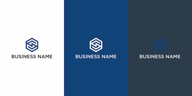 Logotipo minimalista moderno de hexágono y letra H