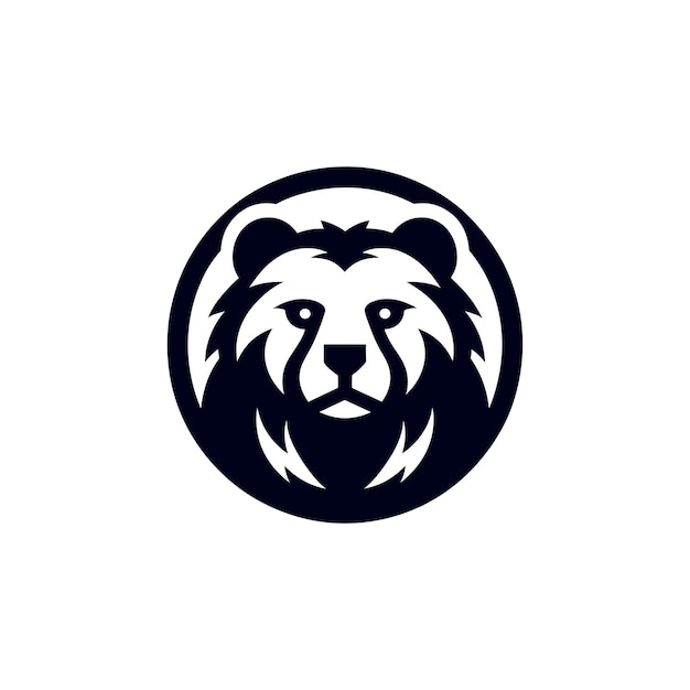 Logotipo minimalista del oso con la belleza de la simplicidad