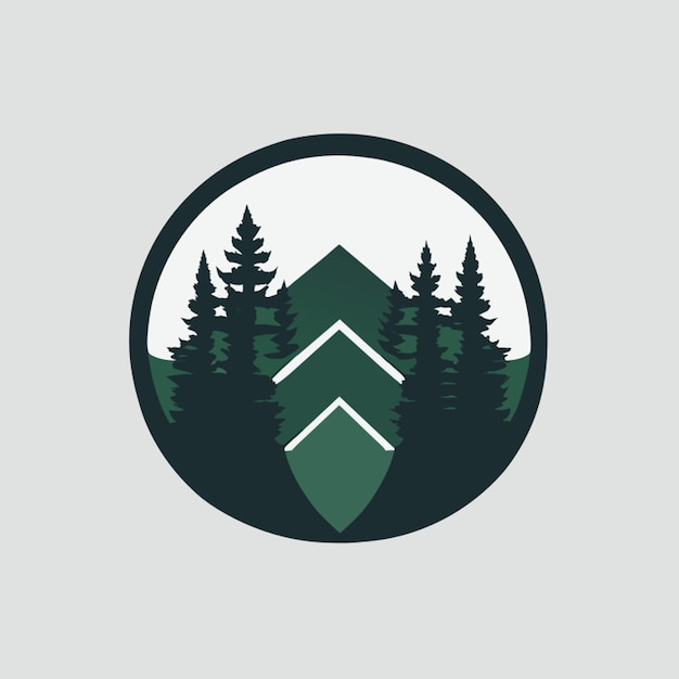 logotipo minimalista relacionado con el bosque