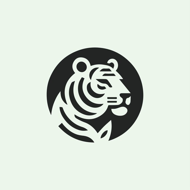El logotipo minimalista del tigre