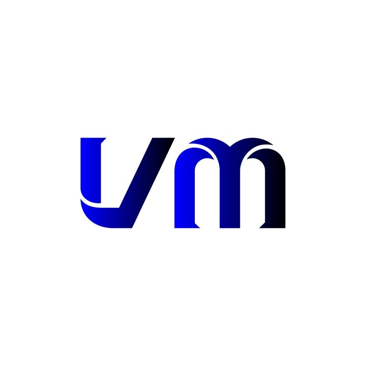 Vector el logotipo minimalista de vm