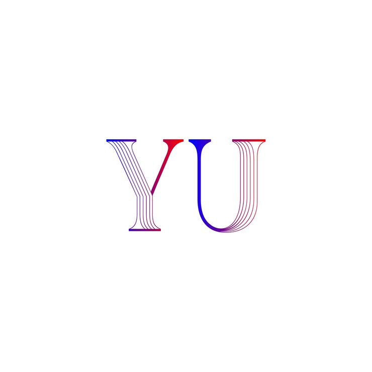 Vector el logotipo minimalista de yu