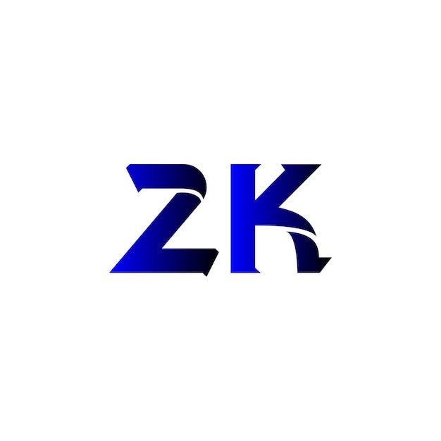 Vector el logotipo minimalista de zk