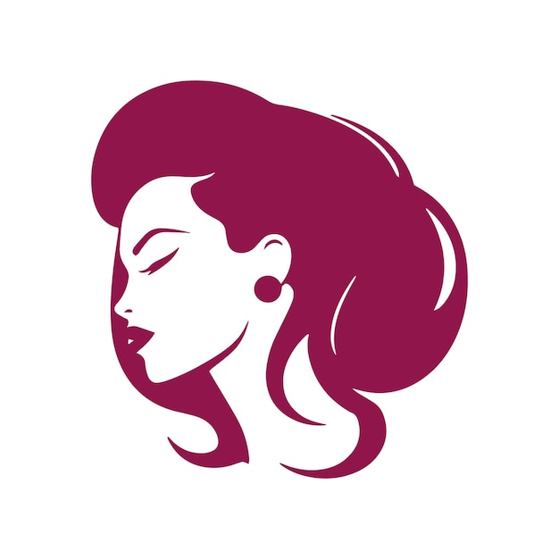 Logotipo mínimo y abstracto de dama vector chica icono mujer silueta mujer plantilla aislada diseño hermoso y bonito