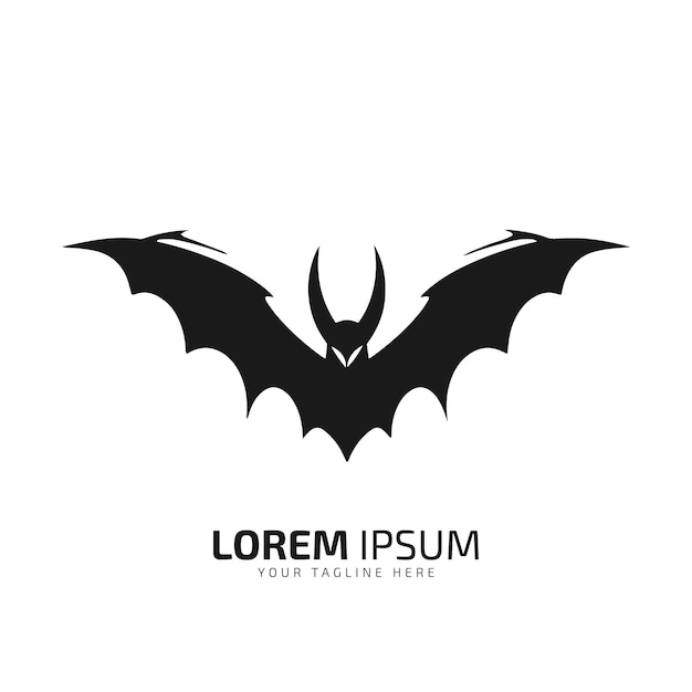 logotipo mínimo y abstracto del icono del murciélago día durmiendo silueta vectorial arte de diseño aislado