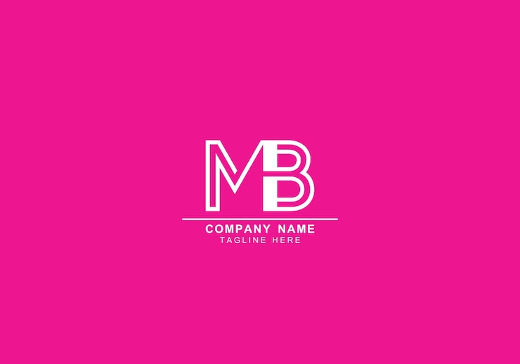 Vector logotipo mínimo y abstracto de mb o bm