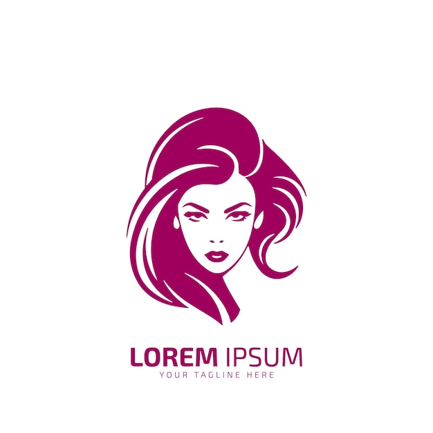 logotipo mínimo y abstracto de niña icono dama vector silueta diseño aislado niña negra
