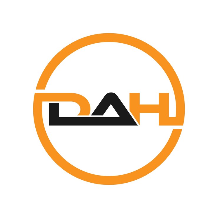 Vector el logotipo mínimo de dah