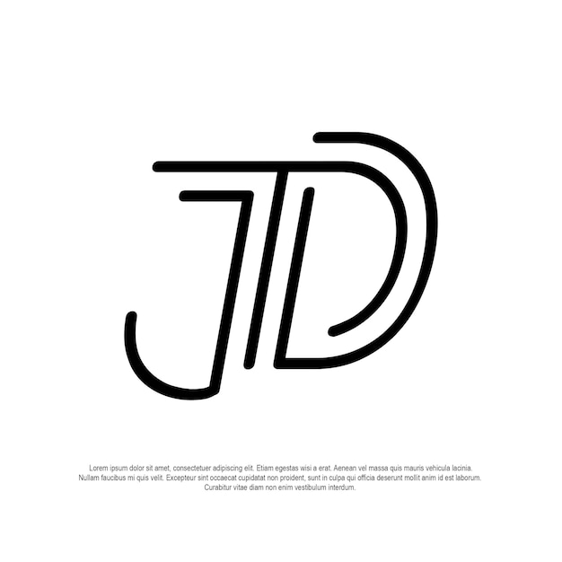 Logotipo mínimo de JD