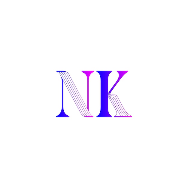 Vector el logotipo mínimo de nk