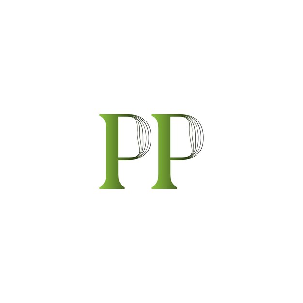 El logotipo mínimo de pp
