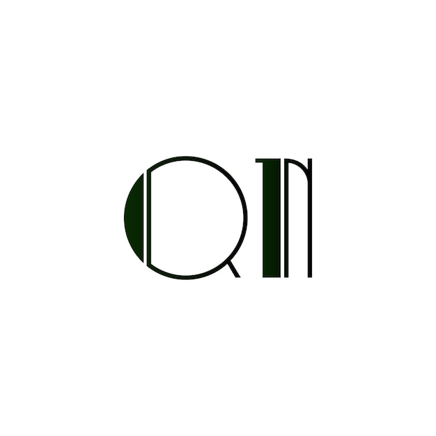 El logotipo mínimo de qn