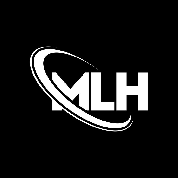 Vector logotipo mlh letra mlh diseño de logotipo de letra mlh iniciales mlh logotipo vinculado con círculo y mayúscula monograma logotipo mlh tipografía para negocios de tecnología y marca inmobiliaria