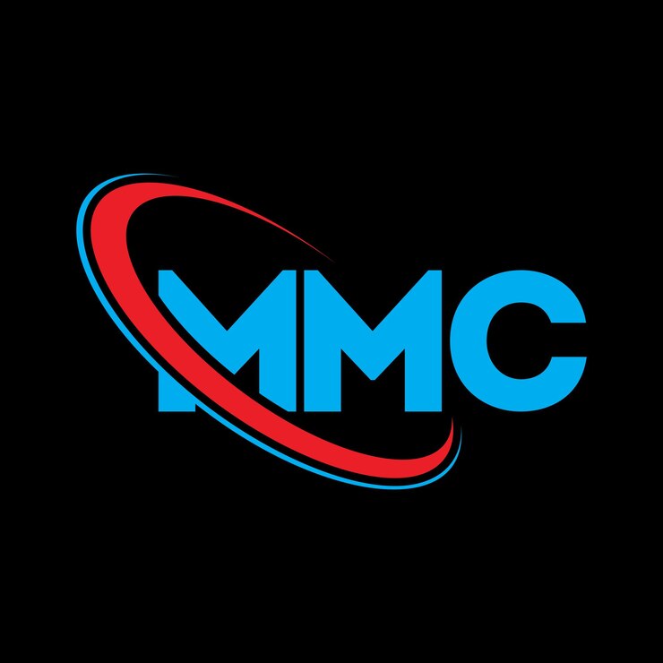 Vector logotipo de mmc diseño de logotipo de letra mmc iniciales logotipo mmc vinculado con círculo y monograma en mayúsculas logotipo mnc tipografía para negocios tecnológicos y marca inmobiliaria