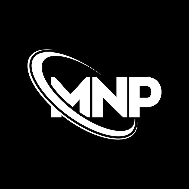 Logotipo de MNP Diseño de logotipo de letra MNP Iniciales Logotipo MNP vinculado con círculo y mayúscula Logotipo de monograma MNP Tipografía para negocios tecnológicos y marca inmobiliaria