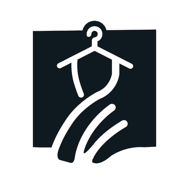 logotipo de moda con diseño de percha