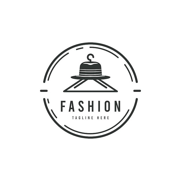 Vector logotipo de moda en estilo minimalista sencillo para logotipos de tendencias de moda, ropa o logotipo de boutique